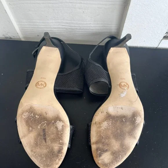 Michael Kors Women's Leilah Mesh Ankle Strap Heels Size 10 - Picture 12 of 13